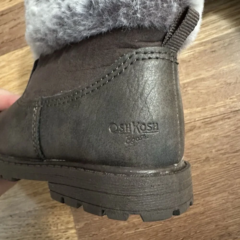 OshKosh B’Gosh Empress Boots, Faux Fur, Faux Leather, Toddler Size‎ 6